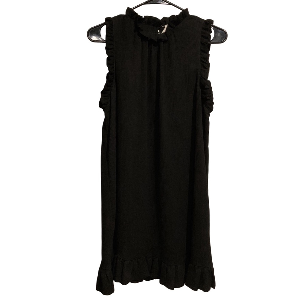 Tyche Women’s Shift Dress Black Sleeveless Dark Coquette